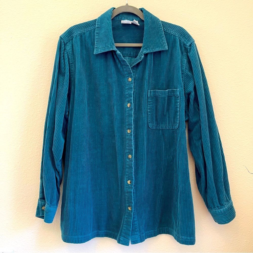 Corduroy Shirt Jacket Vintage Princess Cruises Green Overshirt Shacket XXL